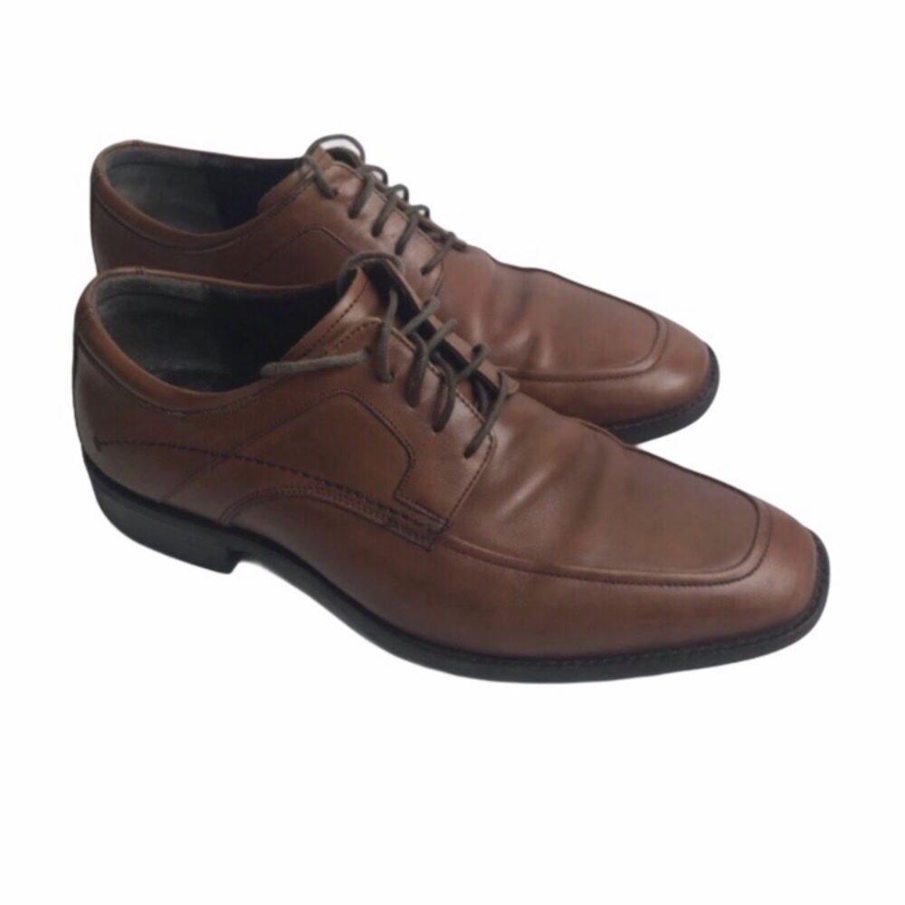 Johnston & Murphy Lace Up Oxford  Shoes Cognac Color Size 9.5